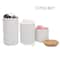 Mind Reader Blue Round Ceramic Canister Set with Lids, 3ct.